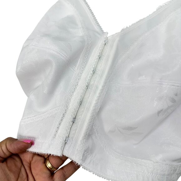 Playtex 18hr Women White Full Coverage Bra Size 48DD Style 4695 Front Closure - Picture 4 of 11